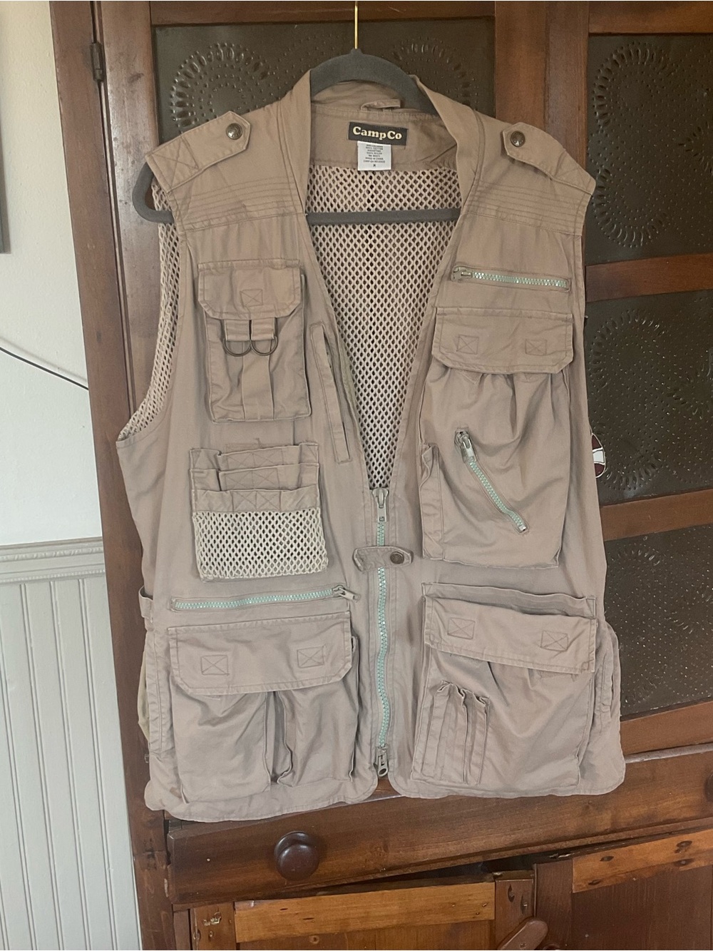 Vintage CampCo Cargo Pocket Fishing Utility Vest M